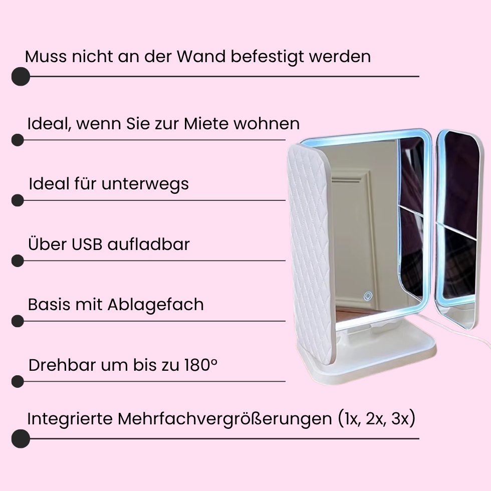 Spiegel LED, kein Nagel erforderlich - Facesse
