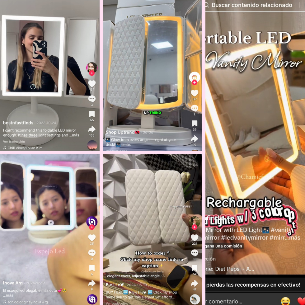 Spiegel LED, kein Nagel erforderlich - Facesse